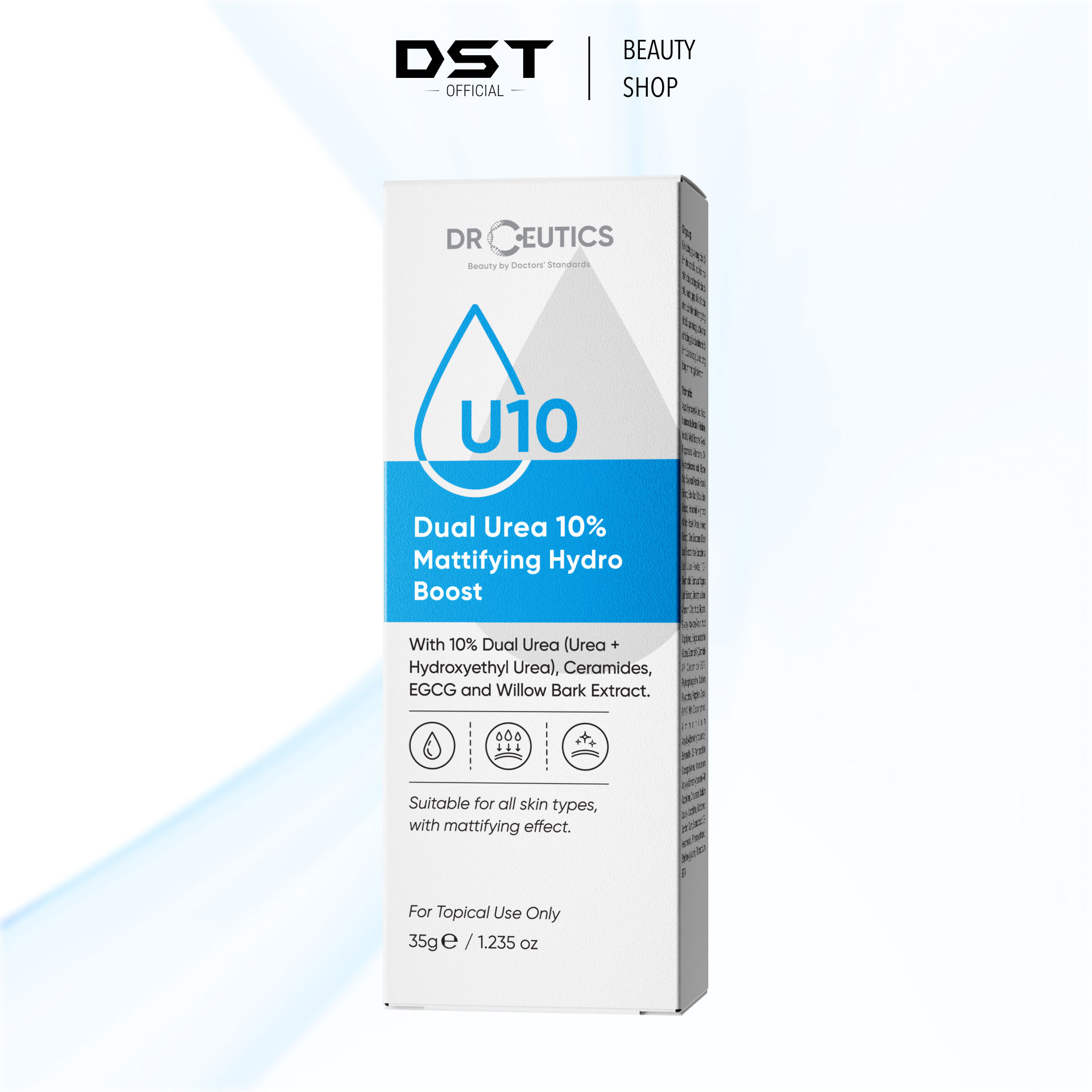 DRCEUTICS Gel Dưỡng Ẩm Kiềm Dầu Và Phục Hồi Da Dual Urea 10% Mattifying Hydro Boost