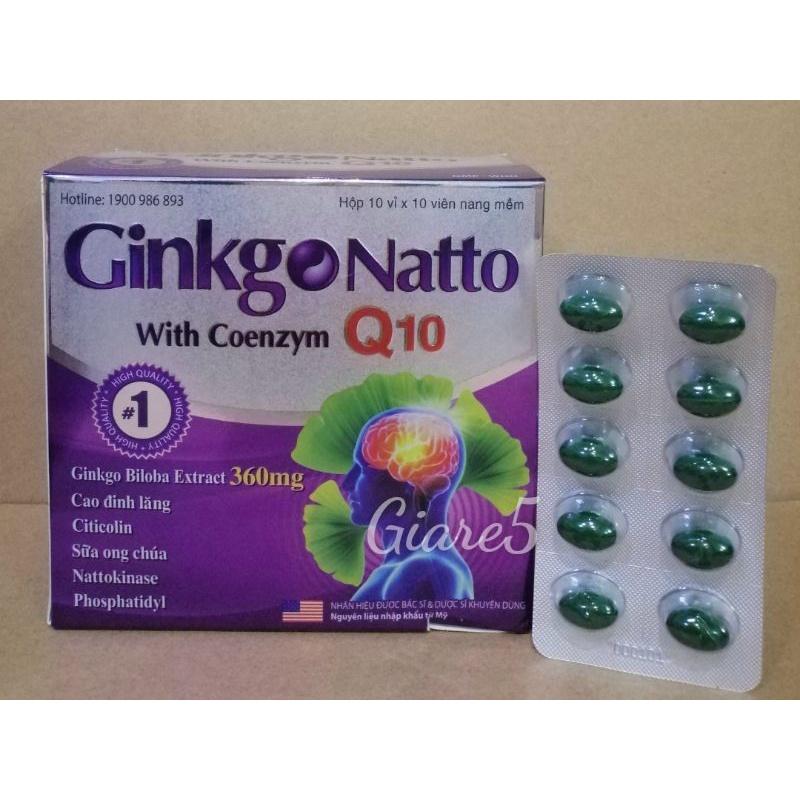 GINKGO NATTO COENZYM Q10 - GIÚP TĂNG CƯỜNG LƯU THÔNG TUẦN HOÀN NÃO