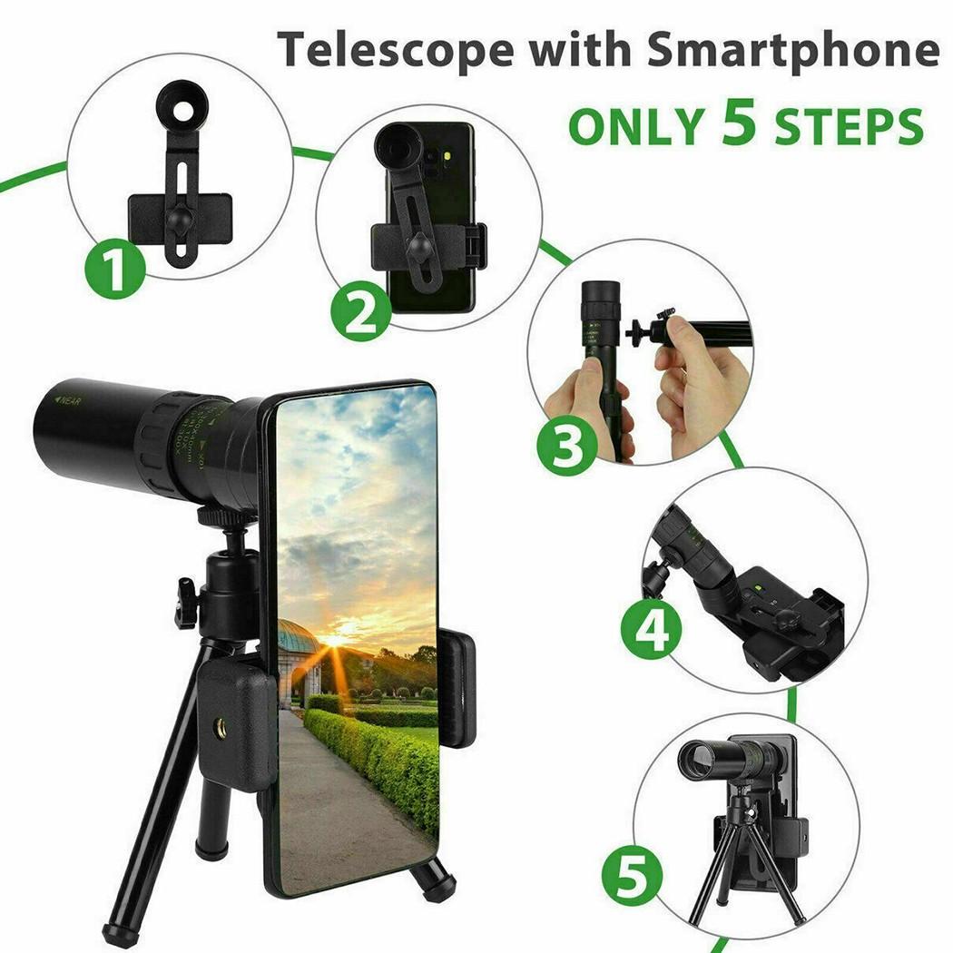 Chân máy kính viễn vọng một mắt zoom siêu xa 4K 10-300X40mm