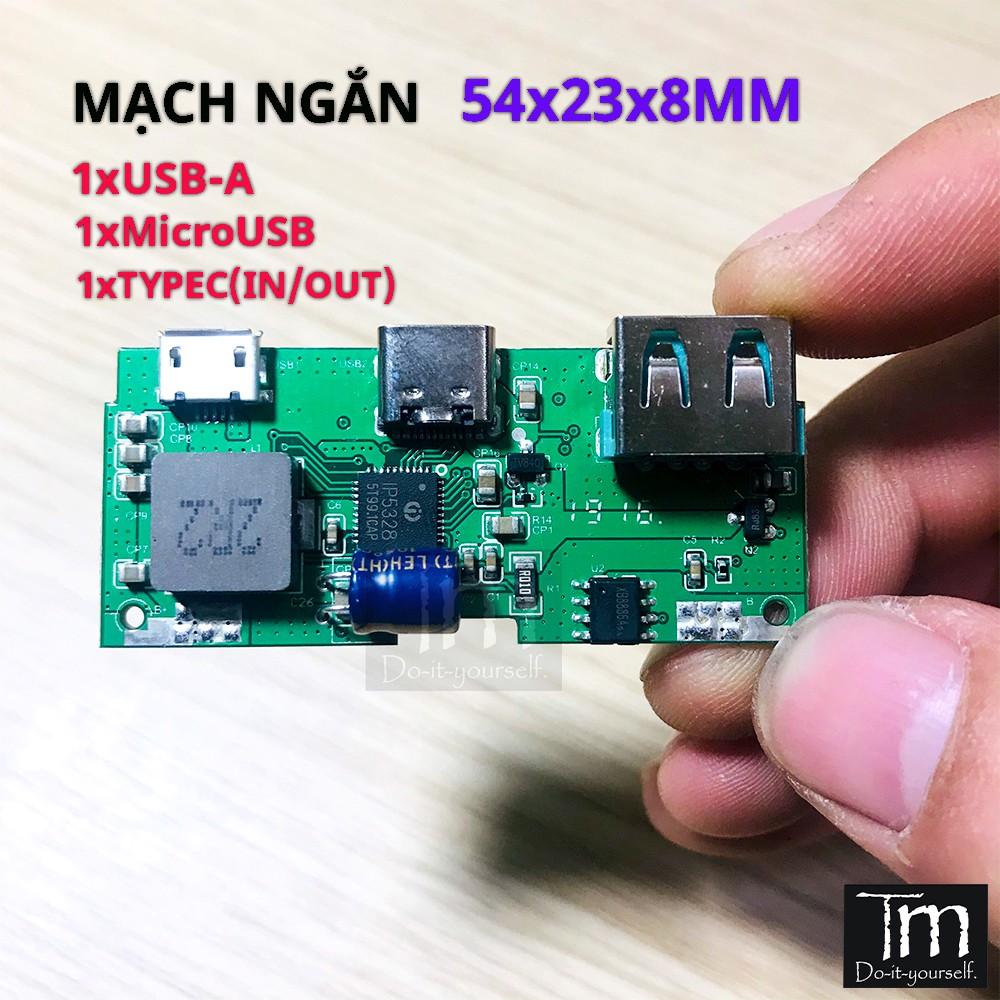 Mạch Sạc Dự Phòng Sạc Nhanh QC3.0 PD3.0 Chip IP5328 18W Mạch Mới