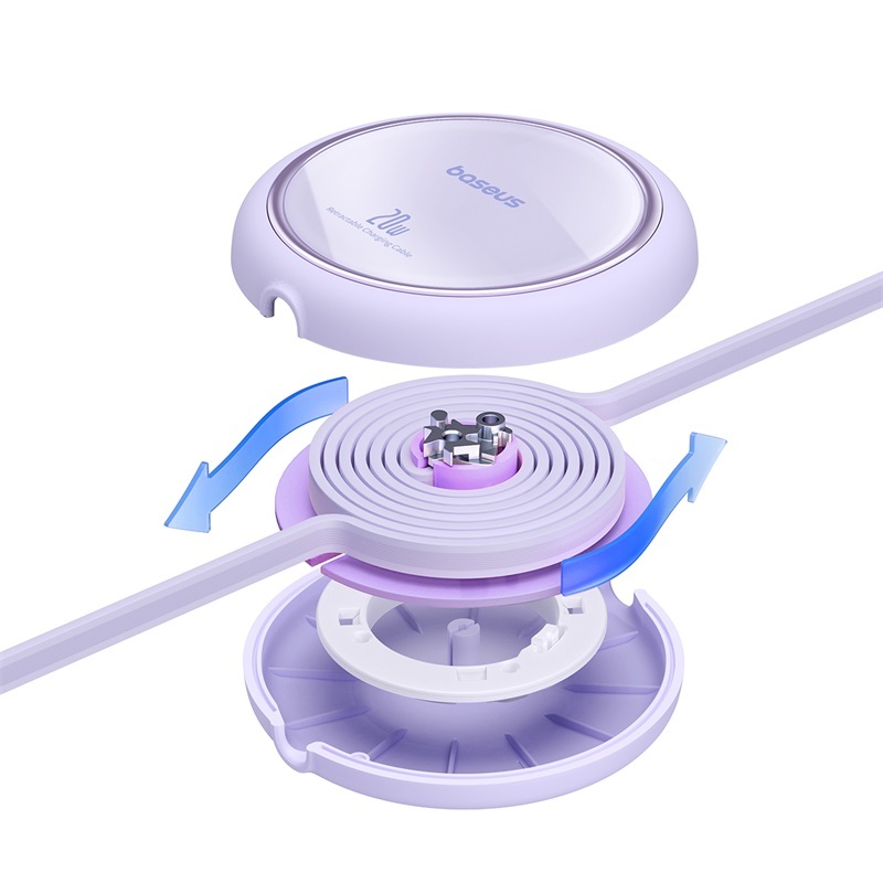 Cáp sạc dây rút (Type C to L) Baseus Free2Pull sạc nhanh 20W/ 27W cho điện thoại 11/12/13/14 Pro Max (Model CB000096) _ Hàng chính hãng