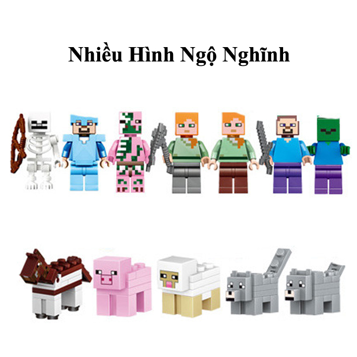 Bộ Đồ Xếp Hình Lắp Ráp My World Minecraft Mô Hình Ngôi Làng Nhỏ Và Thành Phố Tương Lai - Đồ Chơi Trẻ Em Phát Triển Tư Duy Cho Bé Trên 6 Tuổi Có Ảnh Thật