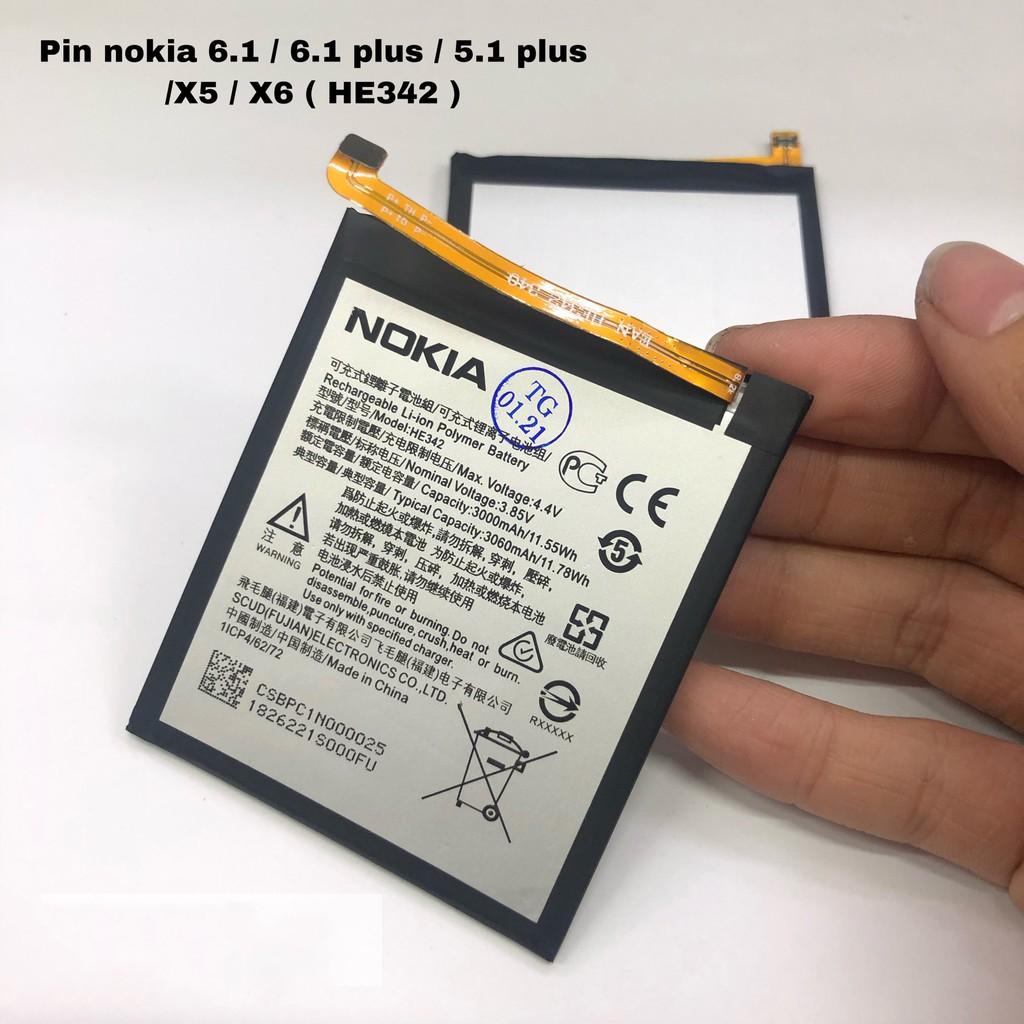 PIN dành cho điện thoại NOKIA HE342 / NOKIA6.1 / NOKIA5.1 PLUS / NOKIA6.1 PLUS / X5 / X6 / TA-1116 / TA-1099 ( LOẠI 1 )