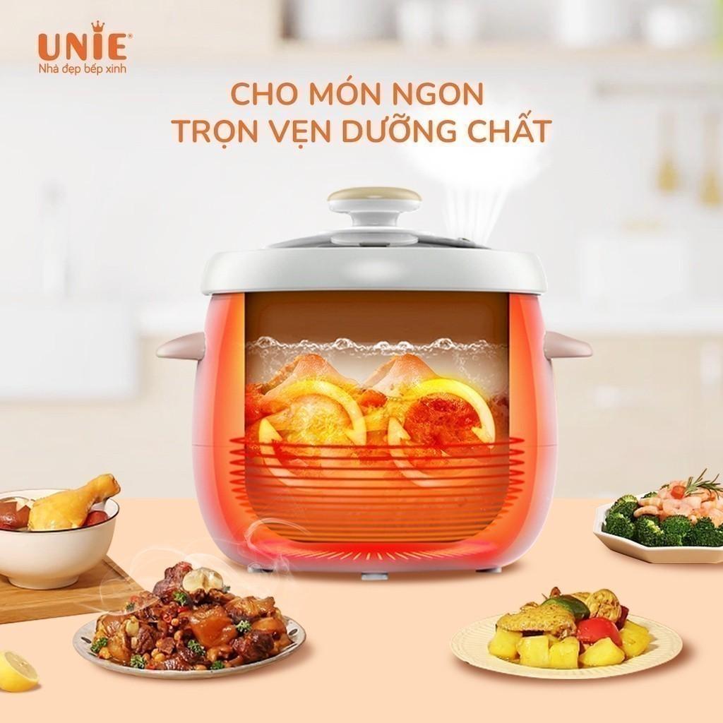 Nồi nấu chậm đa năng UNIE USC10W- 6 Chức năng nấu đa dạng, công suất 300W,dung tích 1L,bảo hành 12 tháng- Hàng chính hãng