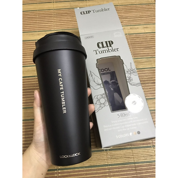Ly Giữ Nhiệt Bằng Thép Không Gỉ Lock&Lock Clip Tumbler LHC4151BLK  - Đen