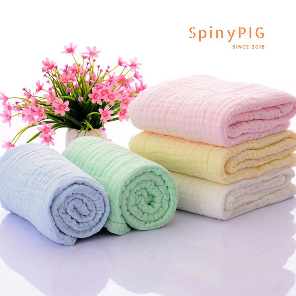 Khăn xô tắm cho bé 6 lớp 110x110cm 100% cotton đa năng siêu mềm &amp; siêu thấm 5 màu