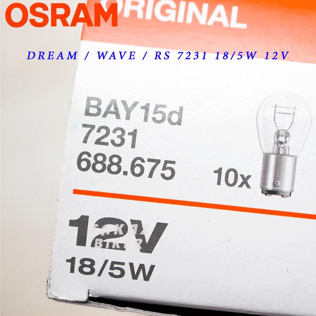 Bóng đèn Osram Halogen sau xe máy mã S25 Dream - Wave - RS (7231)