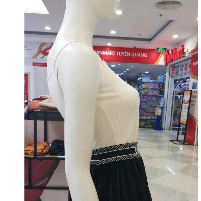 Áo 2 dây ren cổ- Sooyoung- Chất liệu Thun gân cotton co giãn thoải mái, Thấm hút mồ hôi