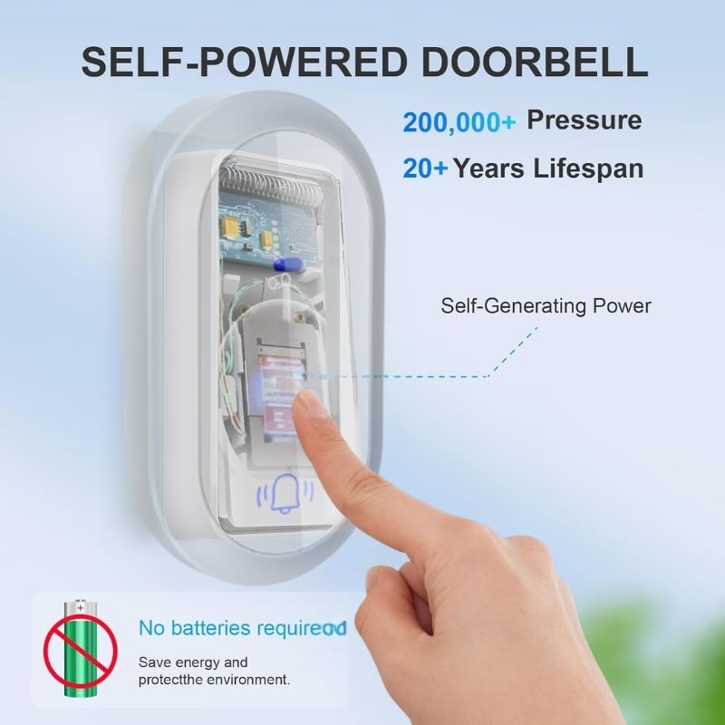 Chuông cửa không dây không pin HBM09