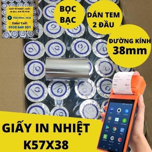 Giấy in hóa đơn, giấy in bill K57/K58 [CHỈ DÙNG CHO MÁY K57,58]