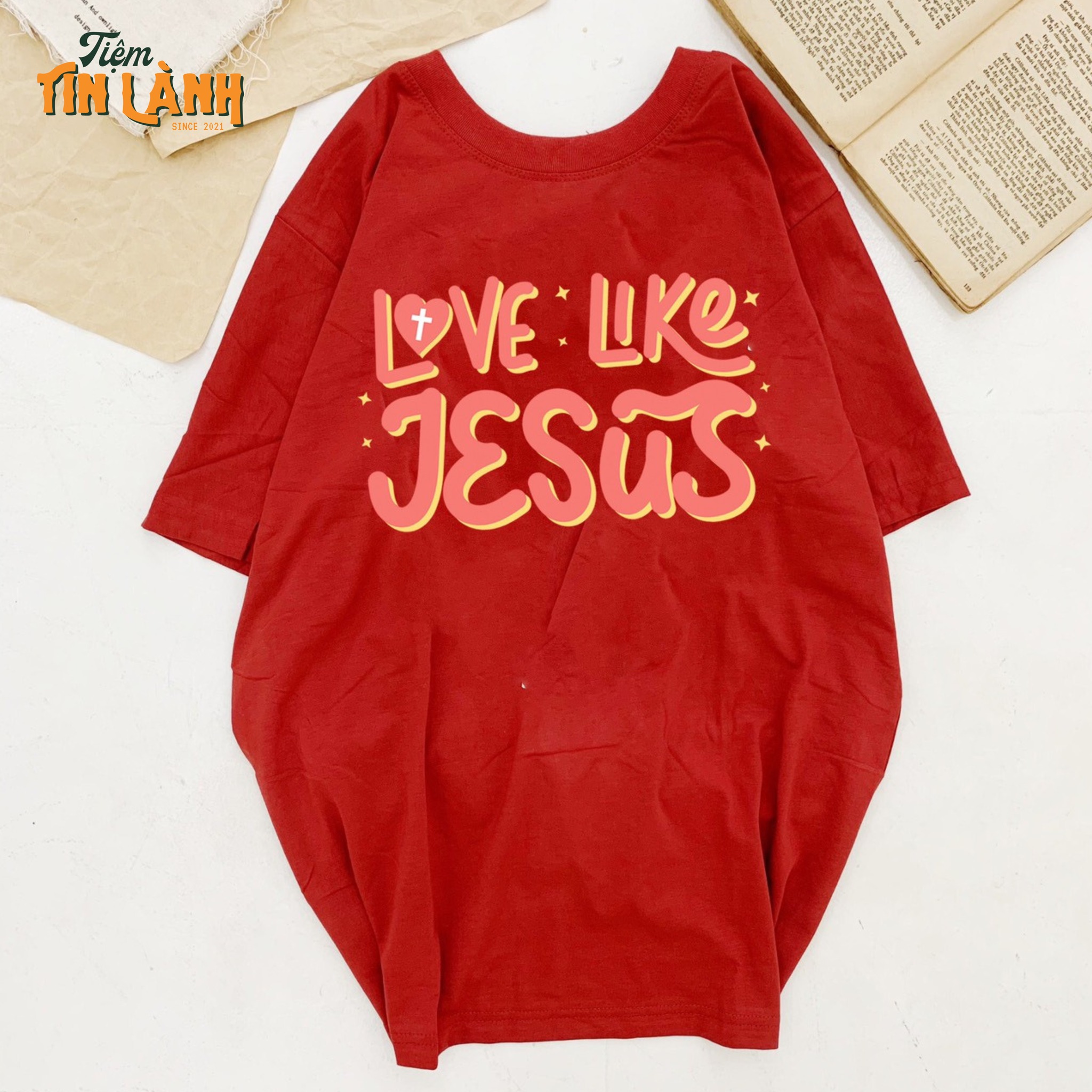 Áo Thu Cặp Đôi In LOVE LIKE JESUS