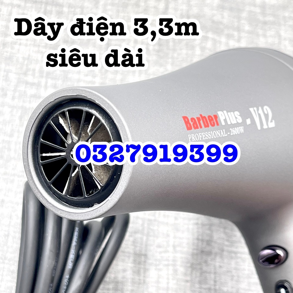 Máy sấy tóc cao cấp Barber Plus V12 2300W