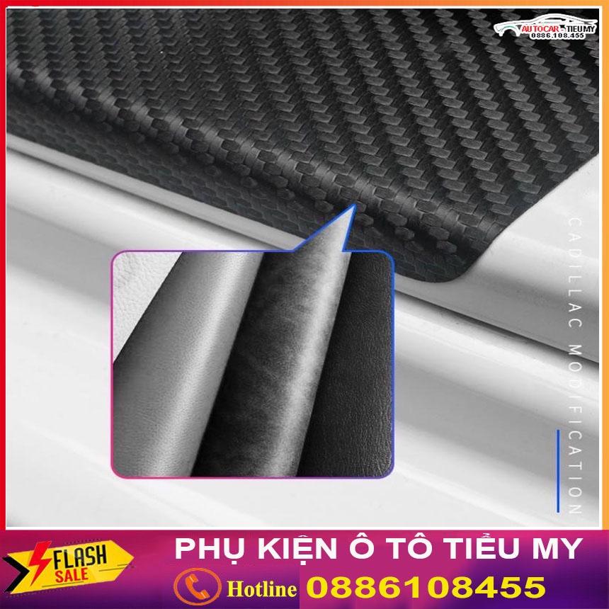 KIA - Bộ Miếng Dán Chống Trầy Xước Có Logo Hãng KIA Bảo Vệ Bậc Cửa Và Cốp Xe Hơi, Xe Ô Tô Chất Liệu Sợi Cacbon Bền Đẹp