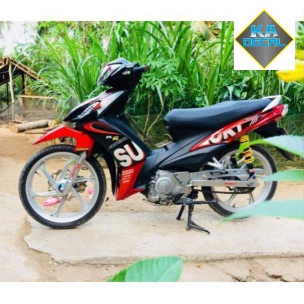 Tem rời Axelo chữ Suzuki đỏ đen