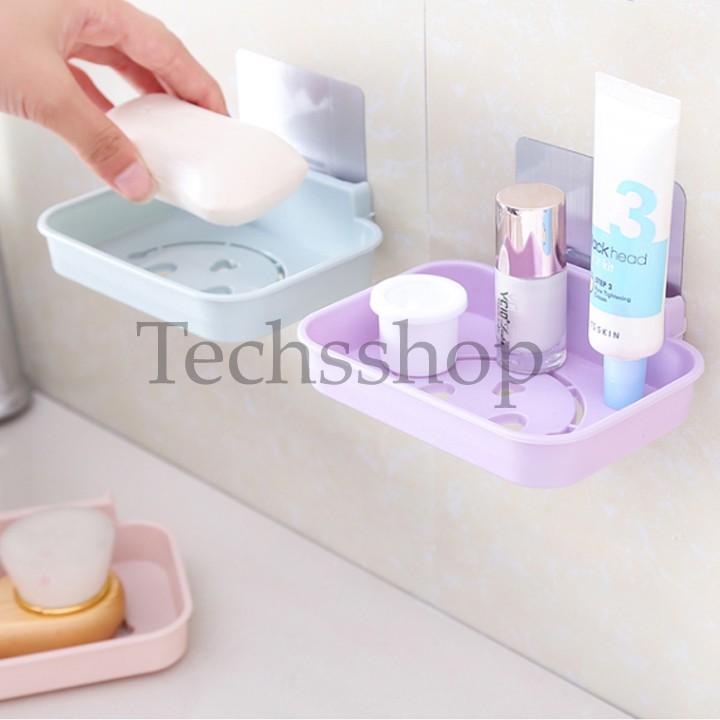 Kệ Đựng Xà Phòng Dán Tường Hình Mặt Cười - Khay Để Xà Bông Không Khoan Tường