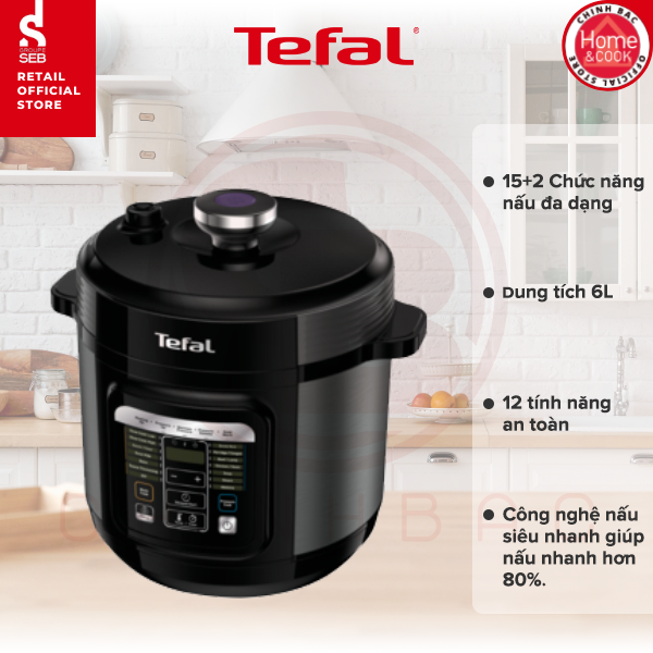 Nồi áp suất điện đa năng Tefal CY601868 - Hàng chính hãng