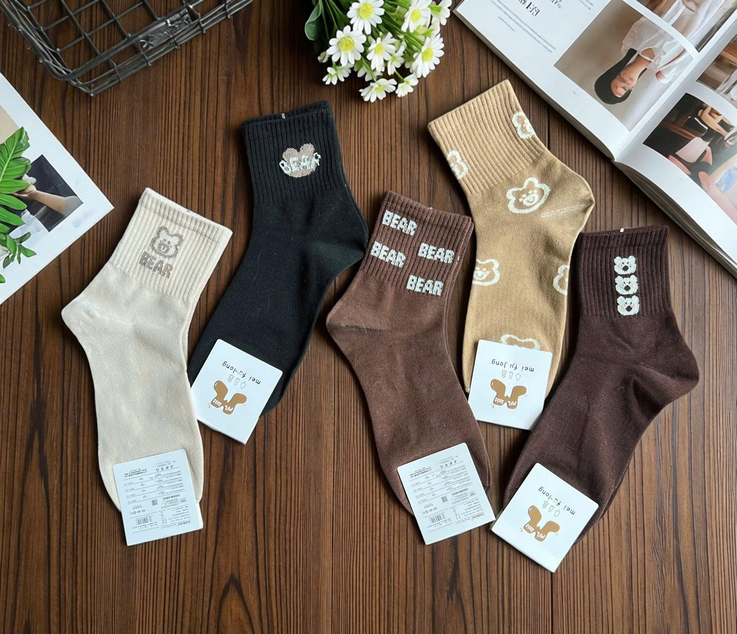 SET 5 ĐÔI TẤT VỚ NỮ CAO CỔ MÃ 21 DÀNH CHO NỮ