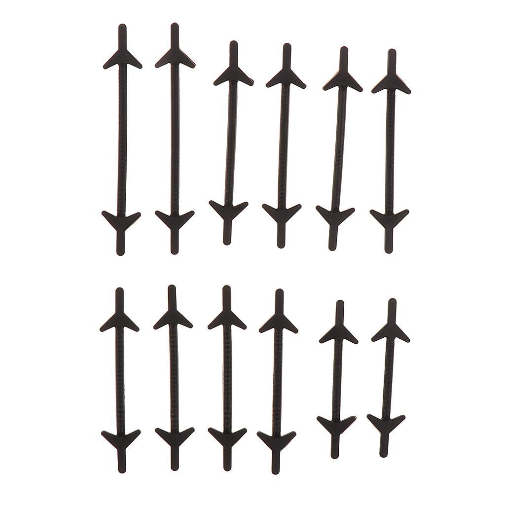 12pcs Lazy No Tie Shoelaces Elastic Silicone Shoe Laces For Running Sneaker