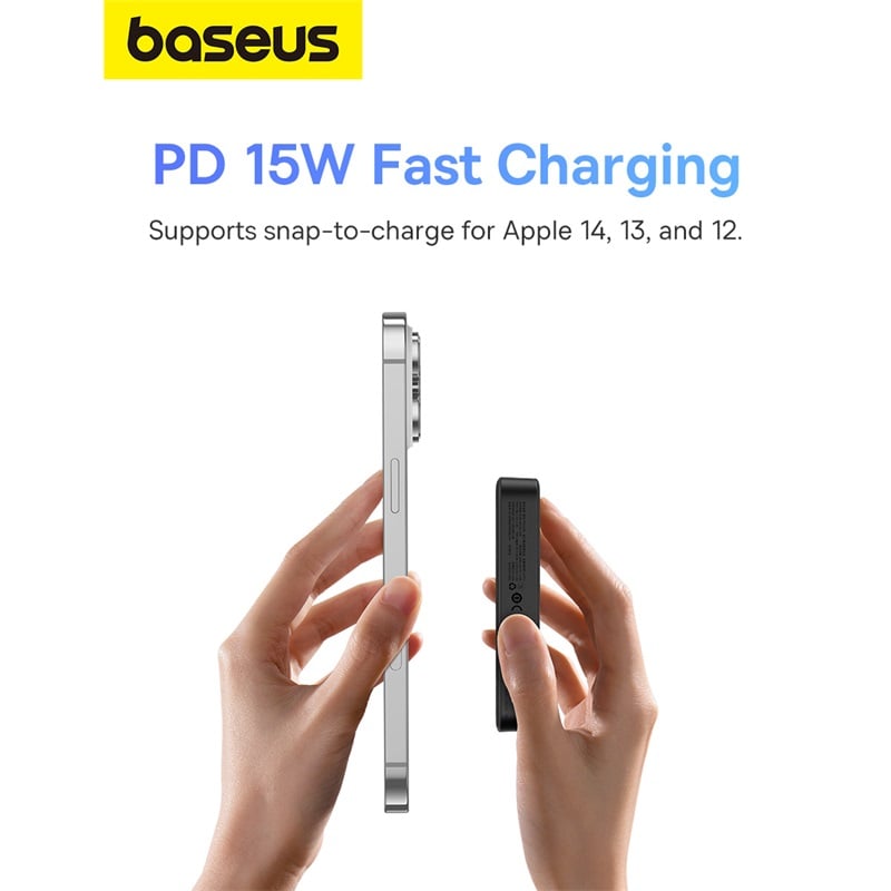 Pin Sạc Không Dây Nam Châm Baseus MagPro Magnetic Bracket Wireless 5000mAh 20W ( tích hợp chân đế giữ điện thoại) - Hàng chính hãng