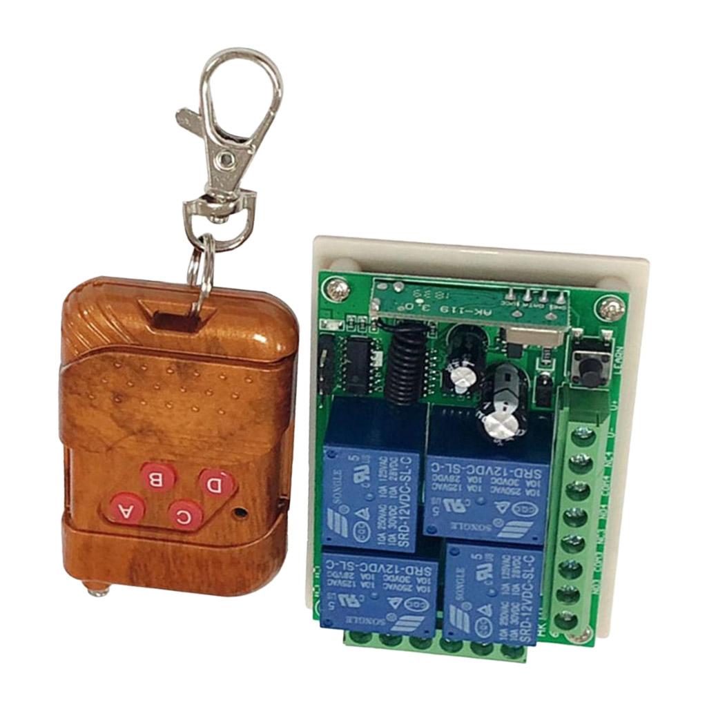 4CH Mini Relay Wireless RF Remote Control Switch -Power LED Lamp Controller, Micro Receiver Transmitter 433Mhz
