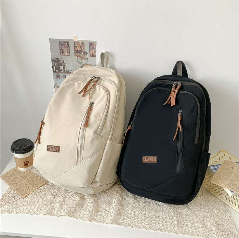 Balo đi học thời trang nam nữ Basic Ulzzang unisex dây da đẹp rẻ dáng to nhiều ngăn cho học sinh cấp 3 sinh viên