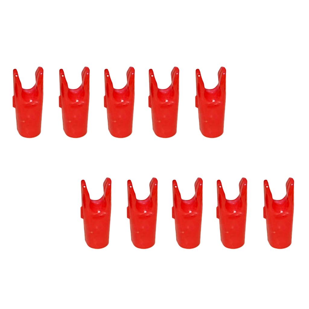 10 Pieces Plastic Arrow Nocks For Archery Hunting Shooting Outdoor Sports - Choice of 4 Colors