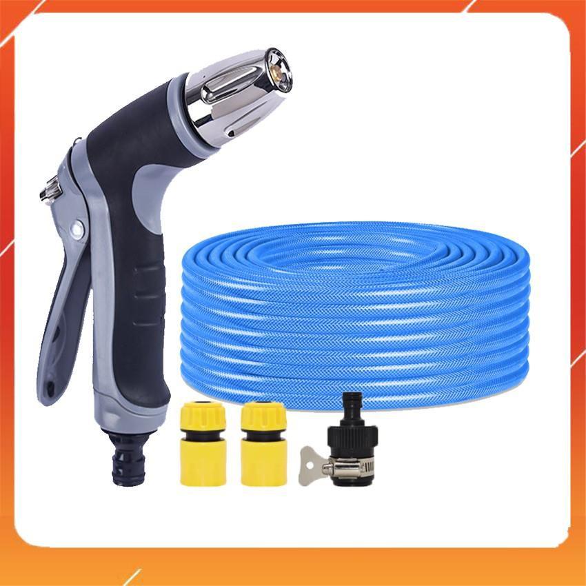 Bộ dây và vòi xịt rửa xe tưới cây tăng áp 15m 206817