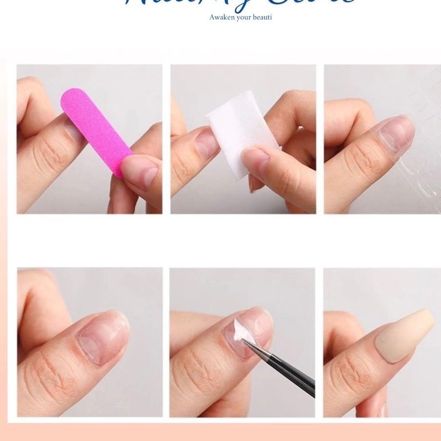 Combo Bộ Phụ Kiện Làm Nailbox Tiện Lợi Set Nhiều Món Miếng Dán, Dũa, Que Gỗ, Alcohol Lau Móng