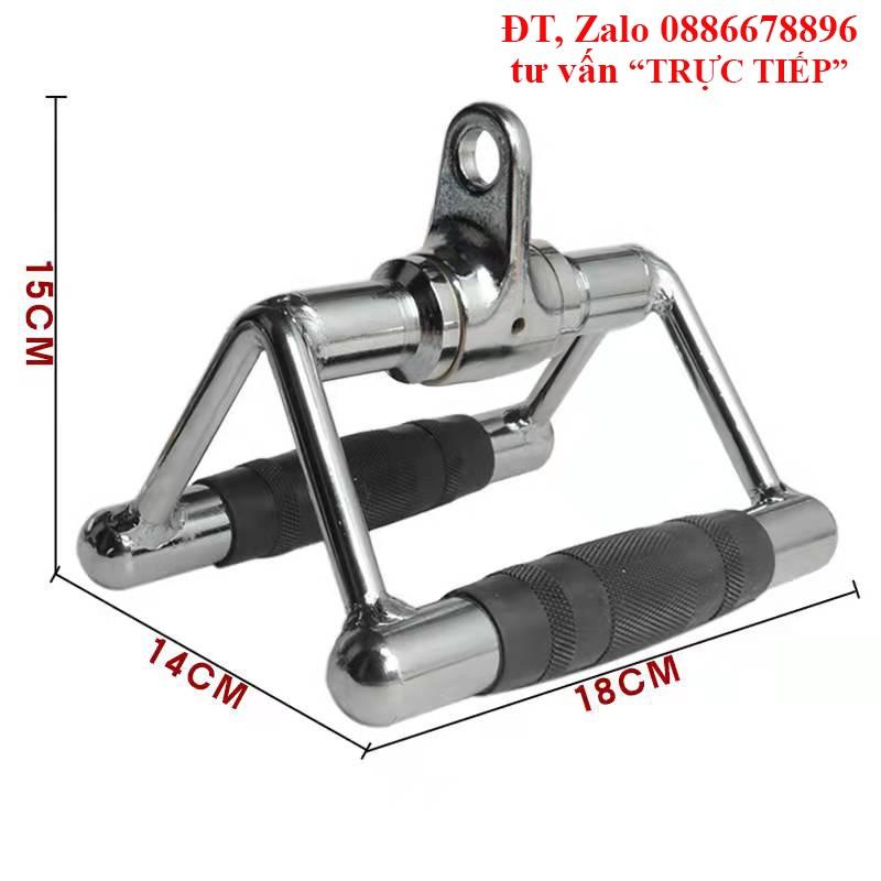 Dụng cụ tập gym tay cầm chữa V kéo xô, chất liệu inox đặc, nặng 2,5kg chuyên dụng tập cơ tay, cơ ngực, cơ vai