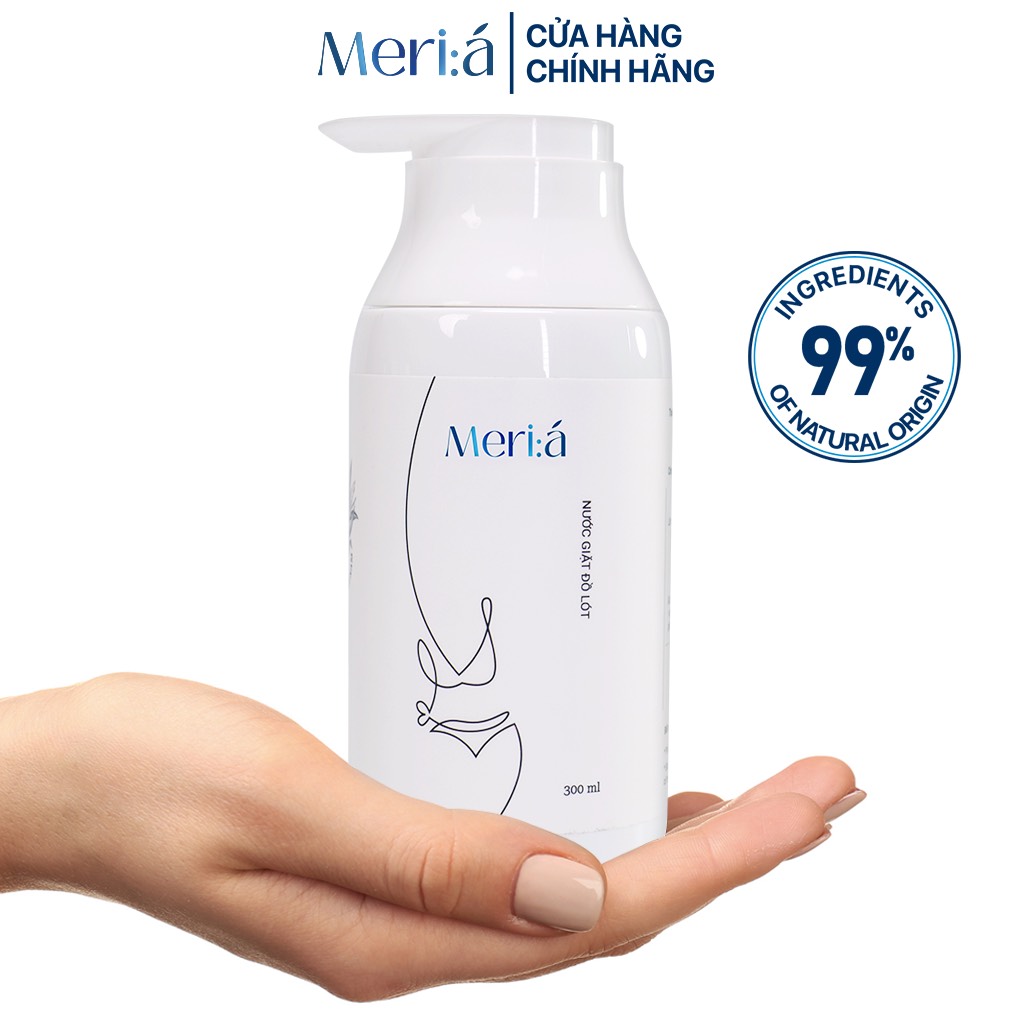 Nước Giặt Đồ Lót Meri:á - Chiết xuất Tràm Trà, Không hóa chất, Kháng khuẩn tự nhiên cao, Khử mùi, Giảm nấm ngứa