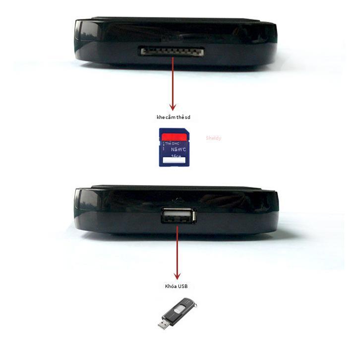 Ưu đãi đặc biệt Đầu phát đa phương tiện HDMI + VGA HD Đầu phát HD 1080P H6W