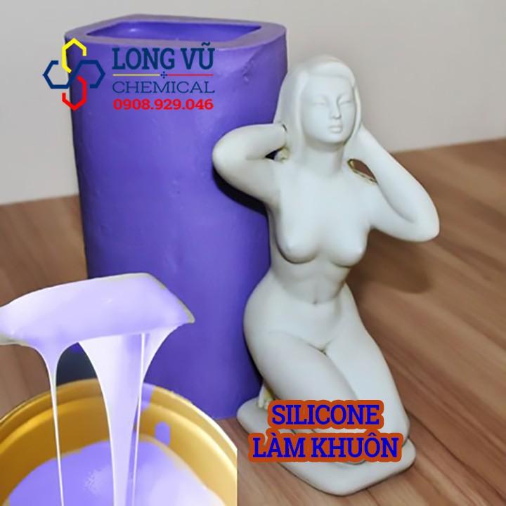 SILICON LÀM KHUÔN ĐÚC CHẬU CẢNH, XI MĂNG, TƯỢNG - LỎNG, DẺO, KHÁNG XÉ TỐT, ĐỘ BỀN CAO [ 1KG ] - TẶNG KÈM XÚC TÁC