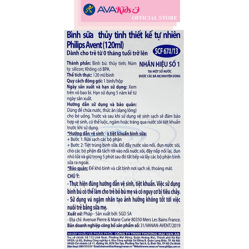 Bình sữa thủy tinh Philips Avent SCF671/13 - 120ml