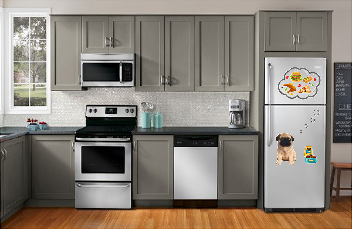 Decal trang trí tủ lạnh số 9