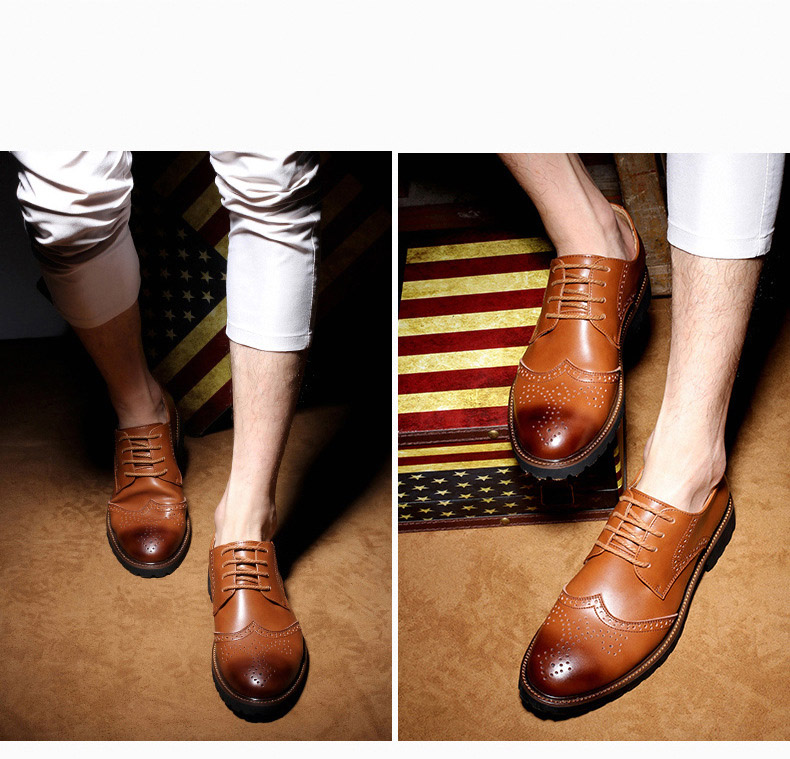 Giày tây giày doanh nhân giày giám đốc da thật phong cách Anh Quốc năm 2021 Mã 6055