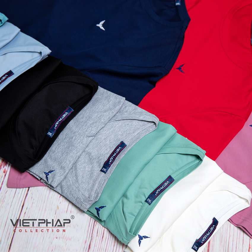 Áo Thun T-shirt Nam Cao Cấp VIỆT PHÁP/ Form Body - Chất liệu Cotton co giãn 4 chiều, thấm hút mồ hôi tốt 503