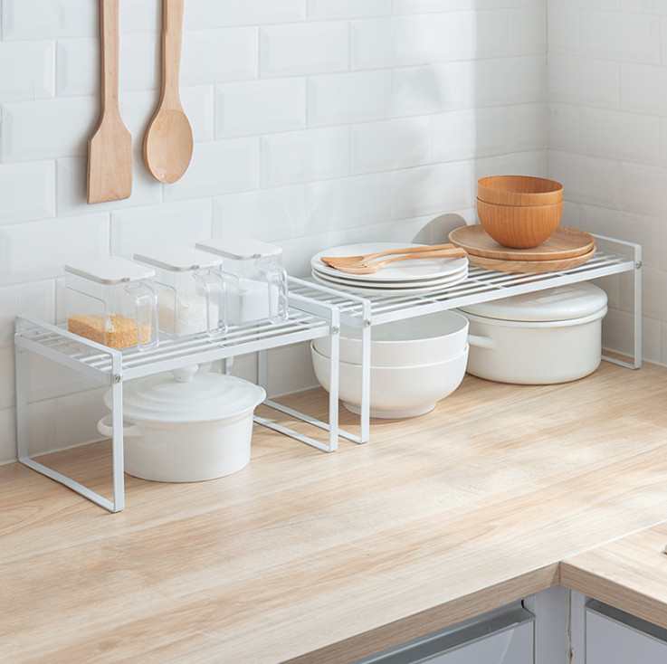 Kệ để nồi chia ngăn thu gọn nhà bếp cao cấp LARGE LAYERED SHELF JAPAN