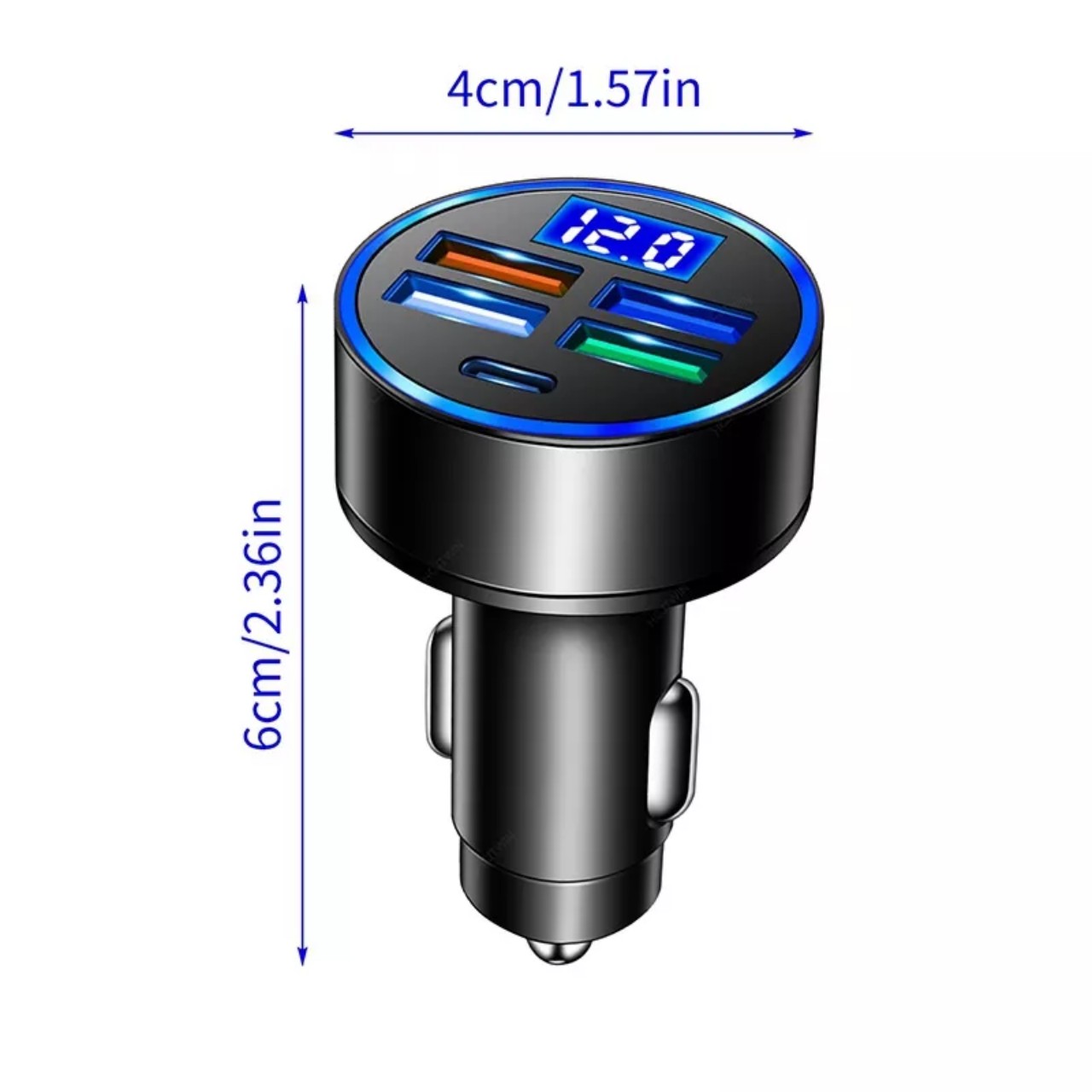 Tẩu Sạc nhanh ô tô QC3.0+PD 4 USB 12V-24v 150W Chuyên Dụng Thông Minh Tự Điều Chỉnh Dòng Sạc