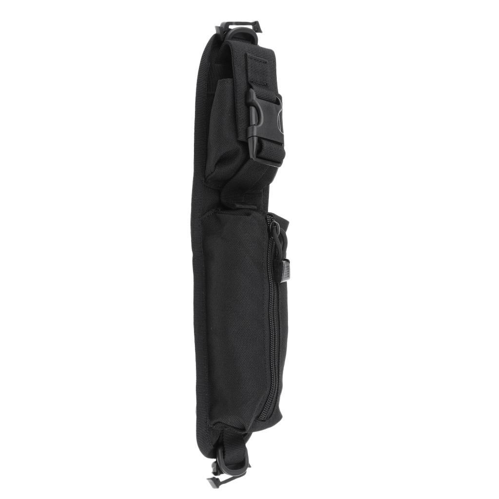 2xMolle Camping Waterproof Compact Bag with Single Shoulder Strap Bag Black