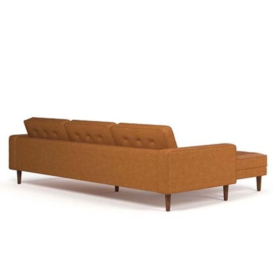 Ghế Sofa Góc L Leather Corner Da Nâu SFG22