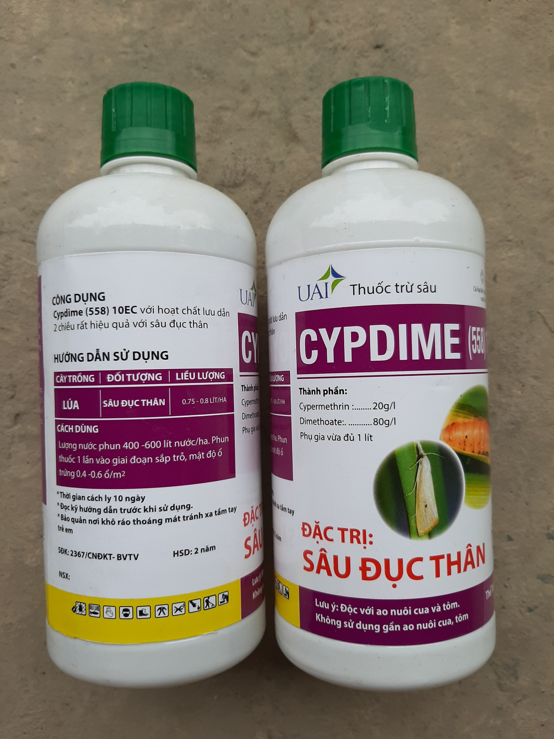 Trừ sâu đục thân Cypdime 10EC chai 450ml - Hoạt chất Cypermethrin + Dimethoate