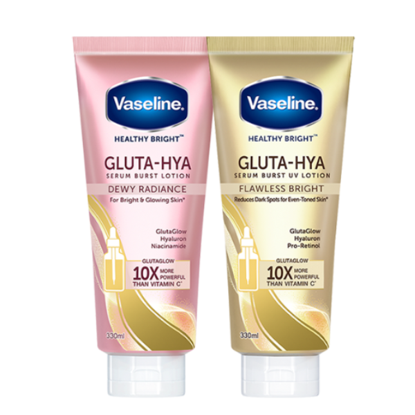 Combo Sữa dưỡng thể Vaseline Gluta-Hya Dưỡng Da Sáng Mịn Sau 7 Ngày Bảo vệ, dưỡng sáng mịn và Dưỡng sáng chuyên sâu 330 ML