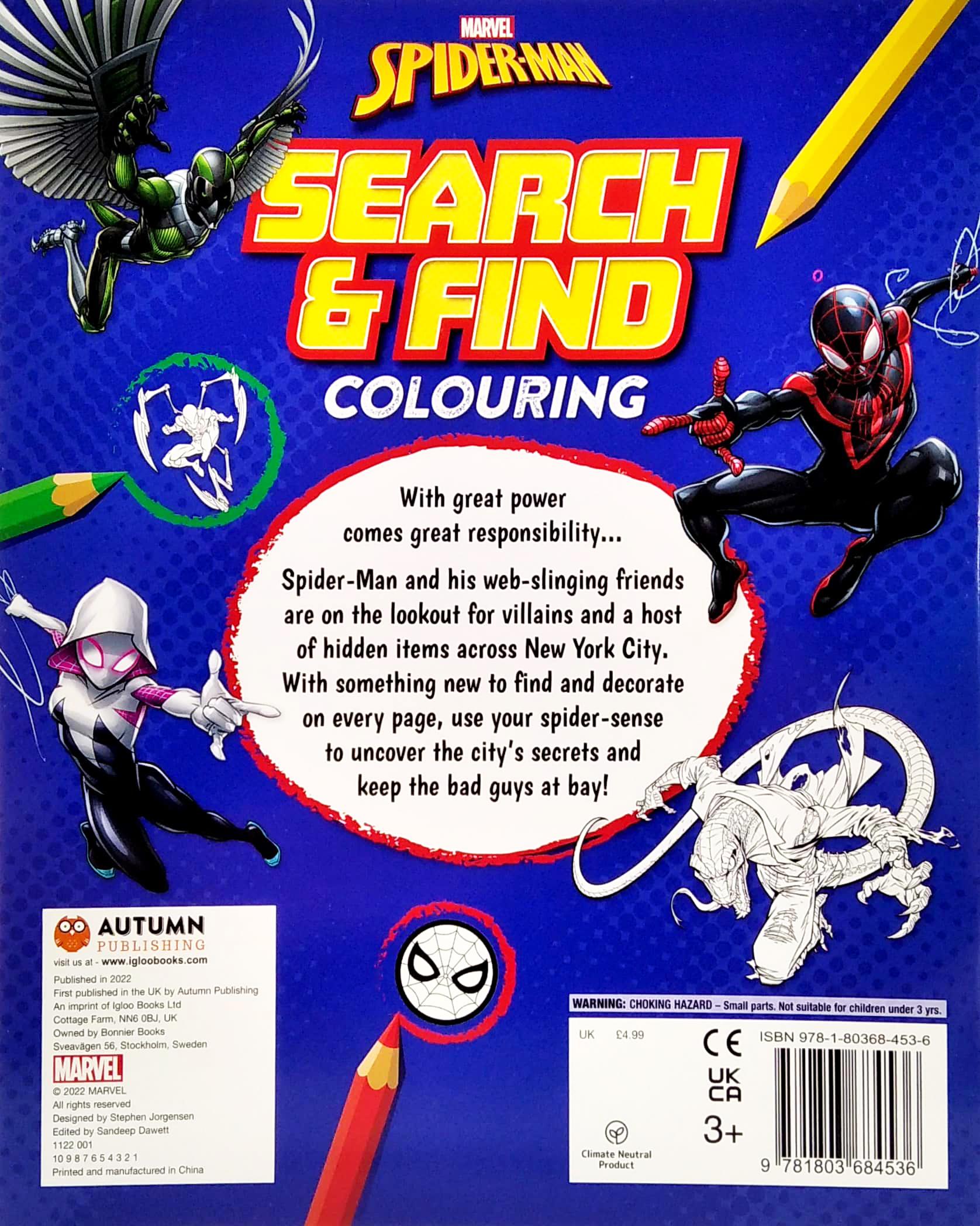 Marvel Spider-Man: Search &amp; Find Colouring