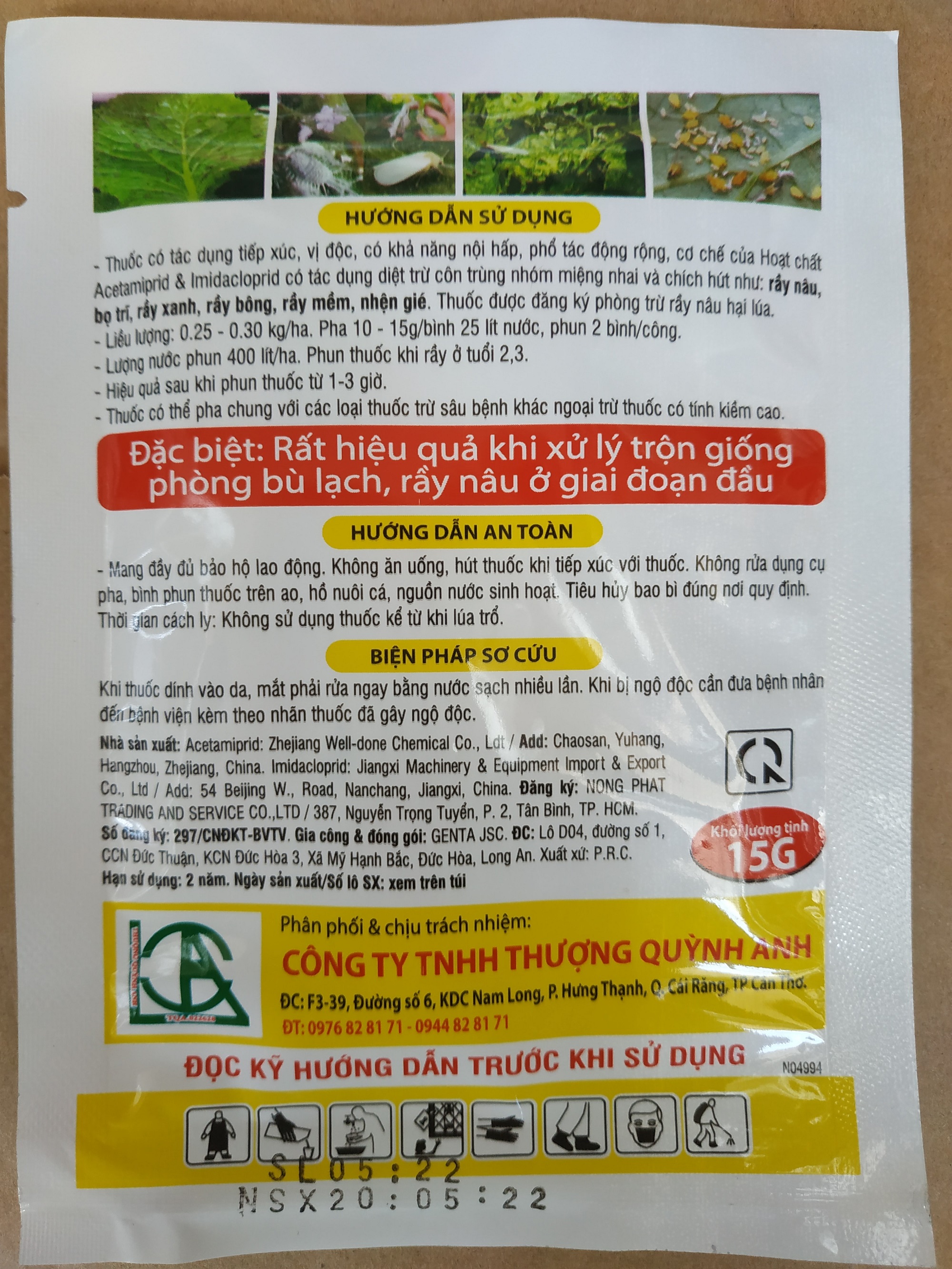 VUA BỌ TRĨ - trừ bọ trĩ, rầy nâu, rầy xanh, rầy bông, rầy mềm, nhện gié - gói 15 gram