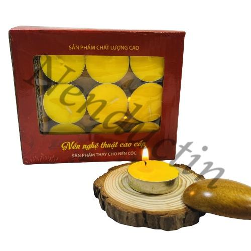 Nến bơ 50 viên Tealight cao cấp cháy không khói không mùi an toàn cho người sử dụng