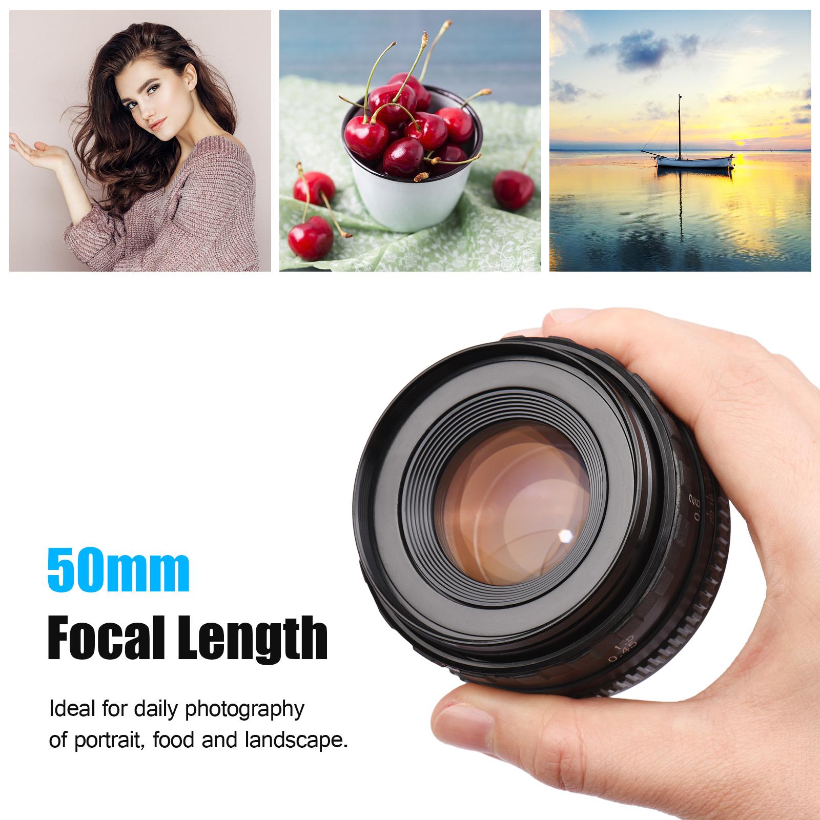 50mm F1.7 Large Aperture Camera Lens Manual Focus Prime Lens PK Mount for Pentax K1/ K-1 Mark II Full Frame Cameras