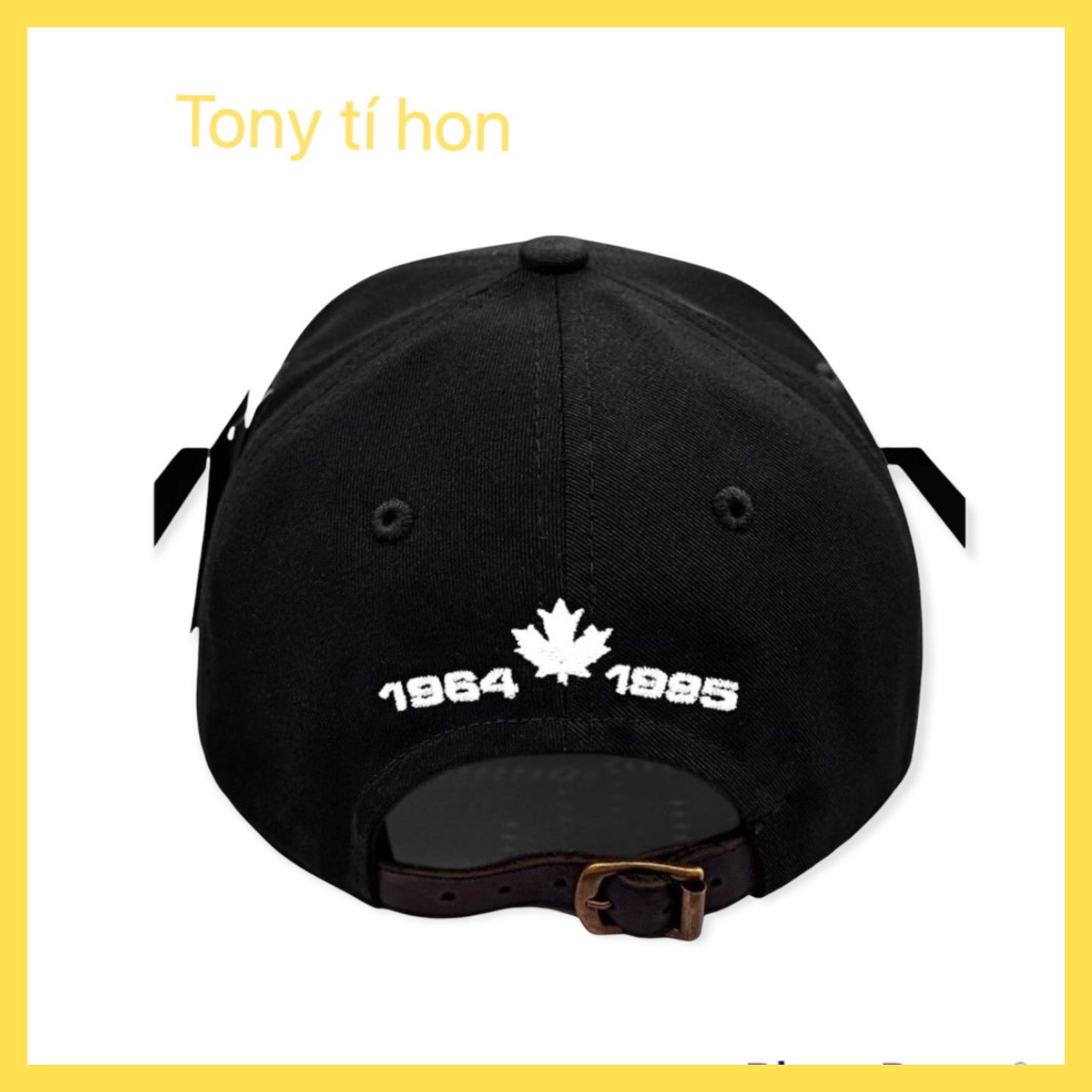 Tony tí hon - Mũ/nón kết lưỡi trai họa tiết lá đỏ, phối chữ trắng, màu đen thời trang nam nữ cao cấp