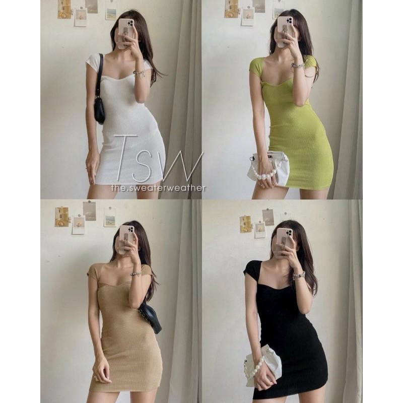 Đầm Ôm Body Chất Len Tăm Xịn Xò