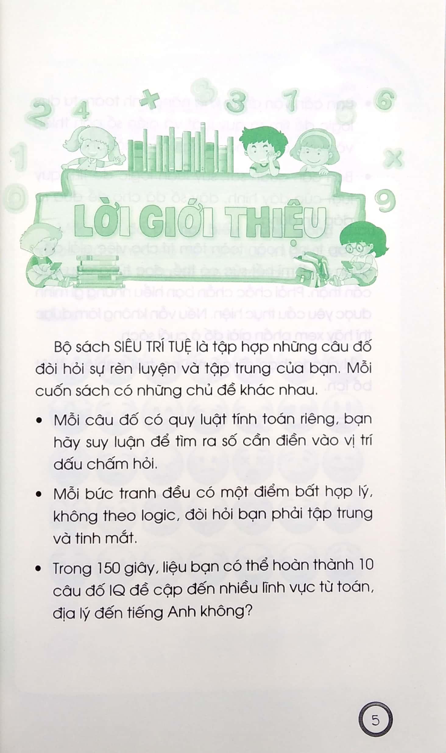 Bộ Sách Siêu Trí Tuệ: Nâng Cao Trí Tuê Và Luyện Não + IQ Và Toán Học