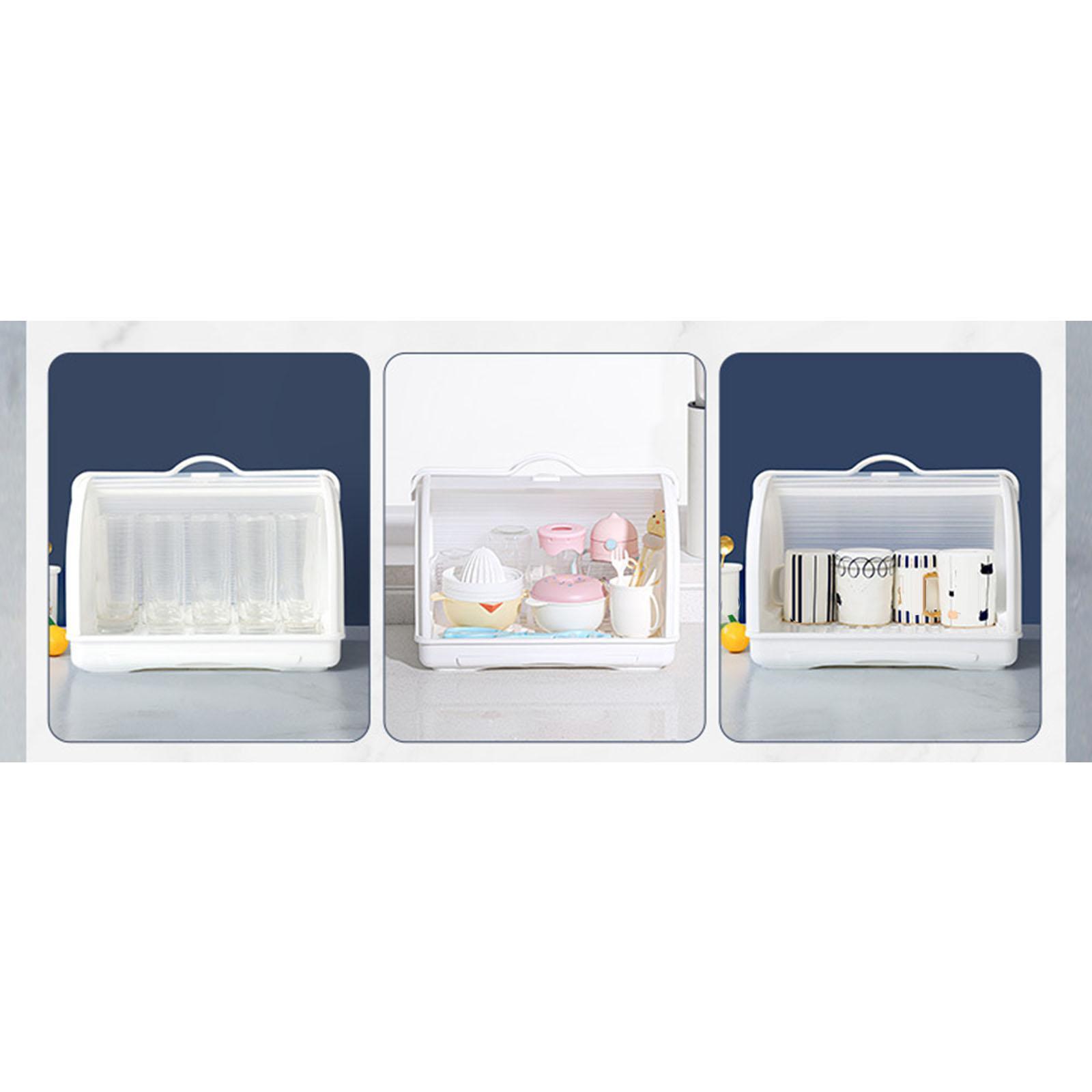 Tableware Box Organizer Countertop Dryer and Cover for Chopsticks Bowl Dish